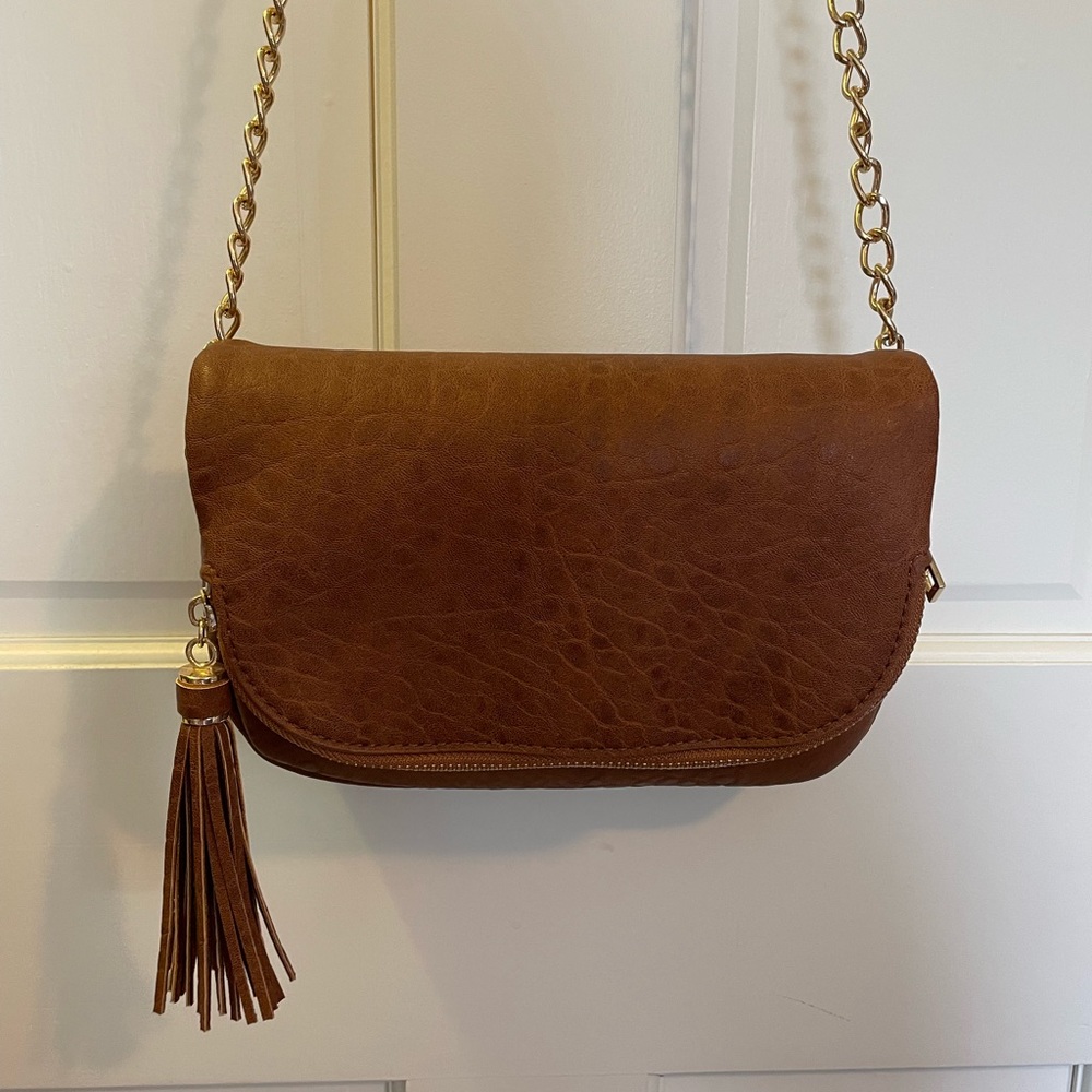 Faux Leather Crossbody Bag